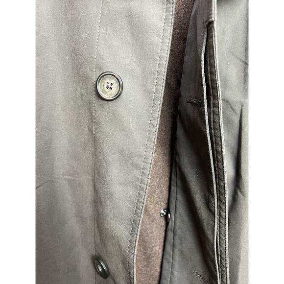 Ralph Lauren Dorian Pea Coat Water Repel Brown Wool Quilted Liner Mens Large 48L - Picture 2 of 8